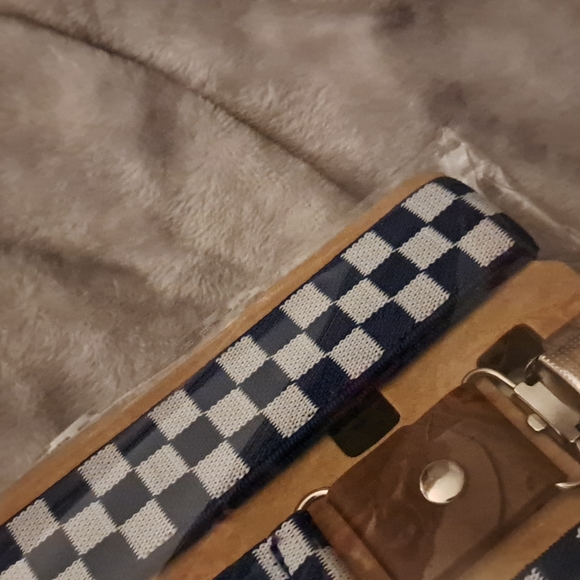 Suspenders, Brand none, And the size is One size fits all, Dark blue and white - Picture 2 of 2